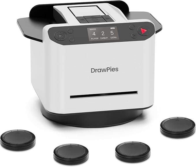 Automatic Card shuffler and Dealer 2-in-1 Machine 2025, 1-12 Player, Rotatable by DrawPies