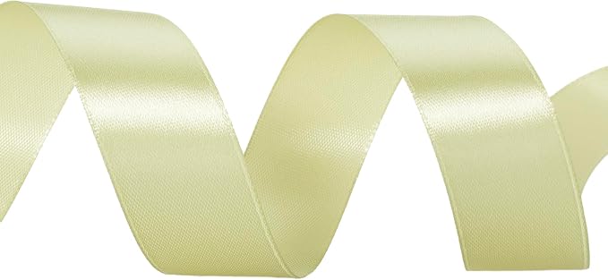 1 Inch Spring Green/Fresh Sprout Solid Satin Ribbon, 50 Yards Craft Fabric - Image 2