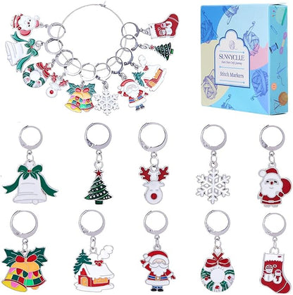 SUNNYCLUE 1 Box 20pcs Christmas Stitch Markers Knitting Crochet Knitting by SUNNYCLUE
