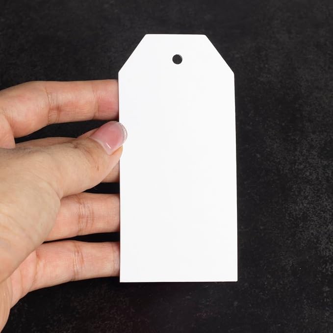 200PCS Paper Gift Tags with String, 3.7"x1.8"Blank Hangtags - Image 6