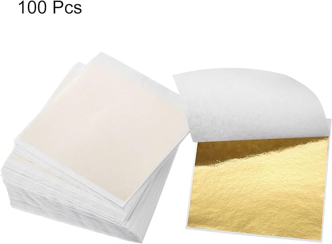 MECCANIXITY Gold Leaf Foil Sheet, 3.3 x 3.1inch - Image 3