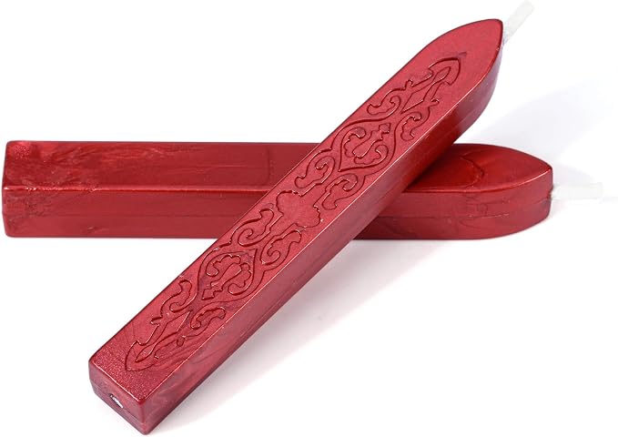 Yoption 5Pcs Sealing Wax Sticks, Vintage Totem Fire Manuscript Flashing Wine - Image 4