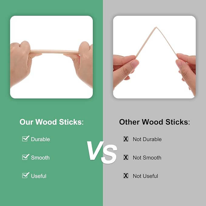 10-Pack Wood Square Dowel Rods, 5/16 x 12 Inch Unfinished Wooden Square Dowel - Image 5