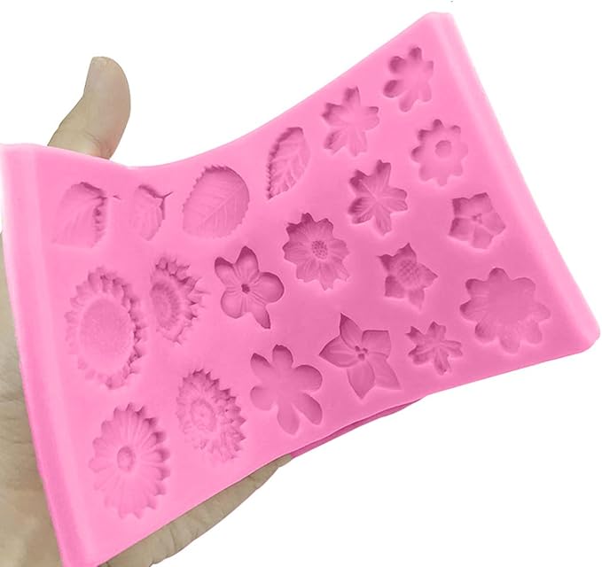 Flower Silicone Veiner Mold Set, Fondant Flower Veining Mold Tulip Orchid Molds - Image 5