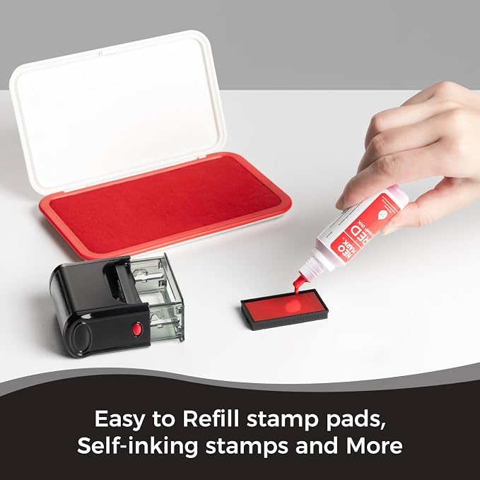 Premium Stamp Ink, Quick-Drying and AP-Certified Non-Toxic Refill Ink - Image 5
