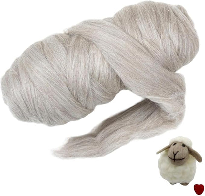 Natural 1lb Wool Bulk roving, . Best Wool by Kondoosnaturalfibers