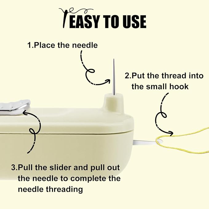 Needle Threaders, 2 in 1 Plug-in Needle Threader Seam Ripper Tool, Automatic - Image 6
