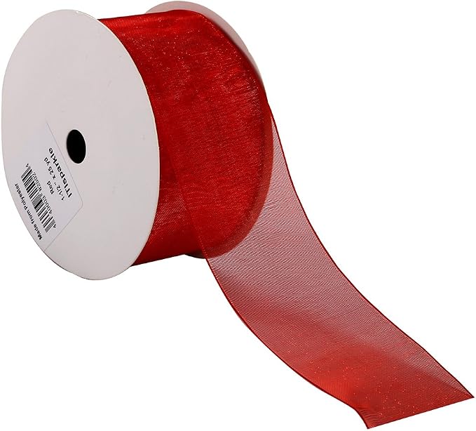 ITIsparkle 11/2" Inch Organza Ribbon 25 Yards-Roll Set by Joycrosso
