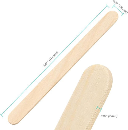 3000 Pieces Wood Craft Sticks, 4.5 Inch, Natural Color, Ice Cream Wooden Sticks - Image 2