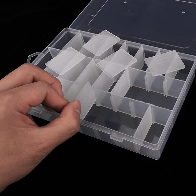 2 Pack 24 Grids Plastic Organizer Box Container Craft Storage Box - Image 4