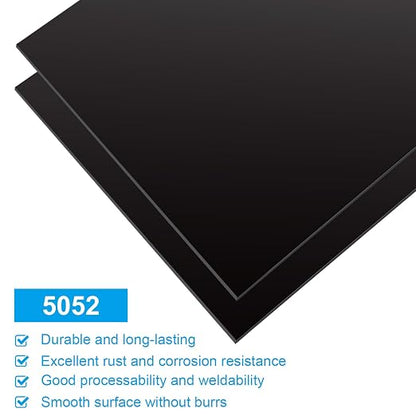 3 Pack 5052 Aluminum Sheet Metal 12 x 12 x 1/16 Inch Black Anodized Aluminum - Image 3