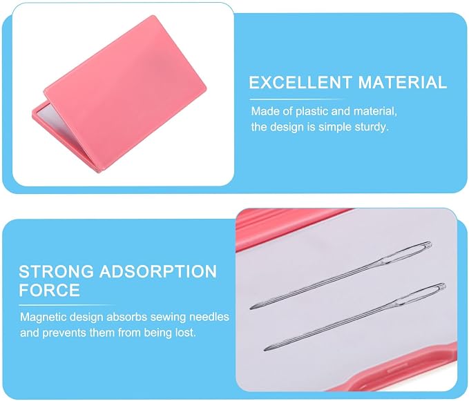 PATIKIL Magnetic Needle Storage Case, Plastic Portable Sewing Pin Keeper Needle - Image 3