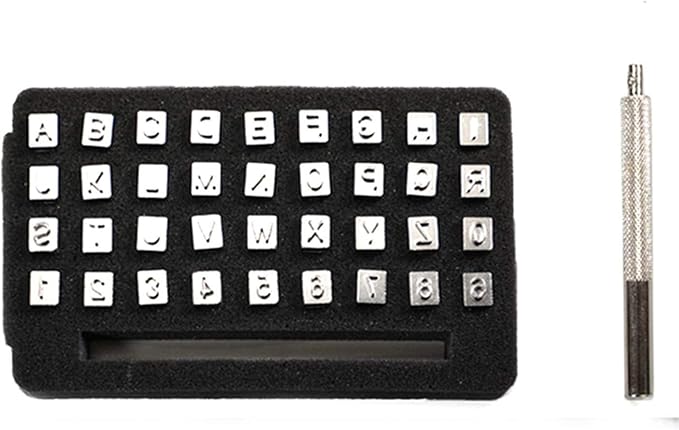 26 PCS Capital Leathercraft Metal Letter Stamps Punch Set, 1/4” Steel Printing - Image 3