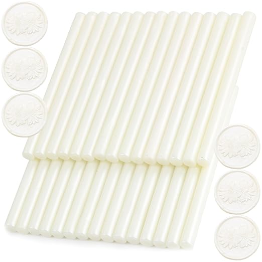Pearl White Wax Seal Sticks, HOSEALING Glue Gun Wax Seal Sticks by HOSEALING
