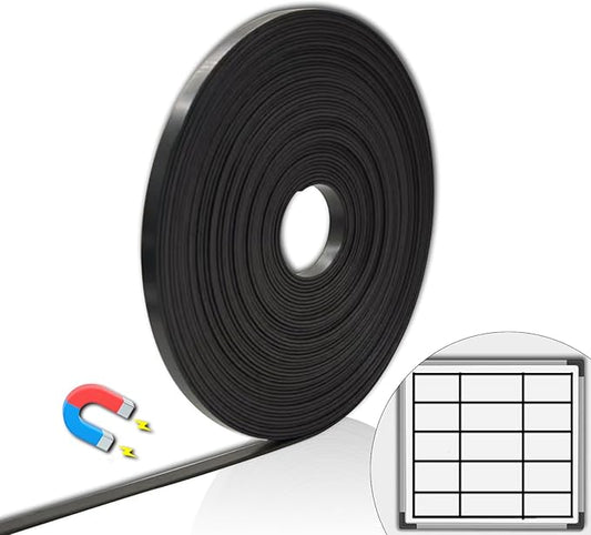 Magnetic Tape Roll Thin Strip, 1/5 Inch x 33 Feet Magnet Tape Line by Magrooyar