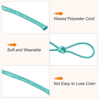 MECCANIXITY Waxed Cord 1mm Waxed Polyester Cord 175 Yard Wax String - Image 3