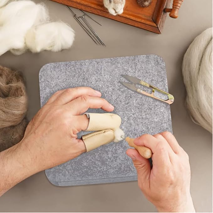 Wool Needle Felting Pad, Needled Felting Mat Woolen Block Thick and Firm Needle - Image 3