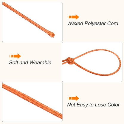 MECCANIXITY Waxed Cord 0.5mm Waxed Polyester Cord 175 Yard Wax String - Image 3