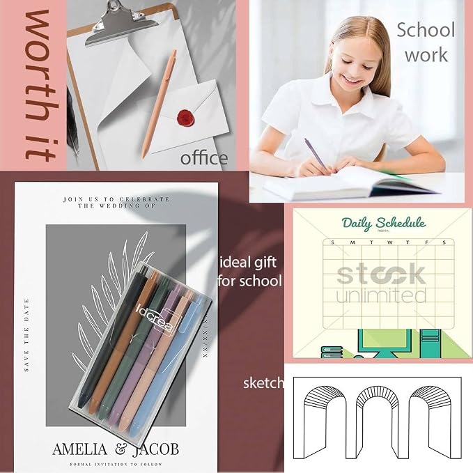 ldcrea Green Gel Pens 0.5 Fine Tip, Silky Grip, 6 Pack - Image 4