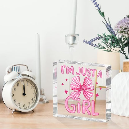 Positive Affirmation Gifts for Women Friends, Preppy Desk Decor Acrylic Sign - Image 6