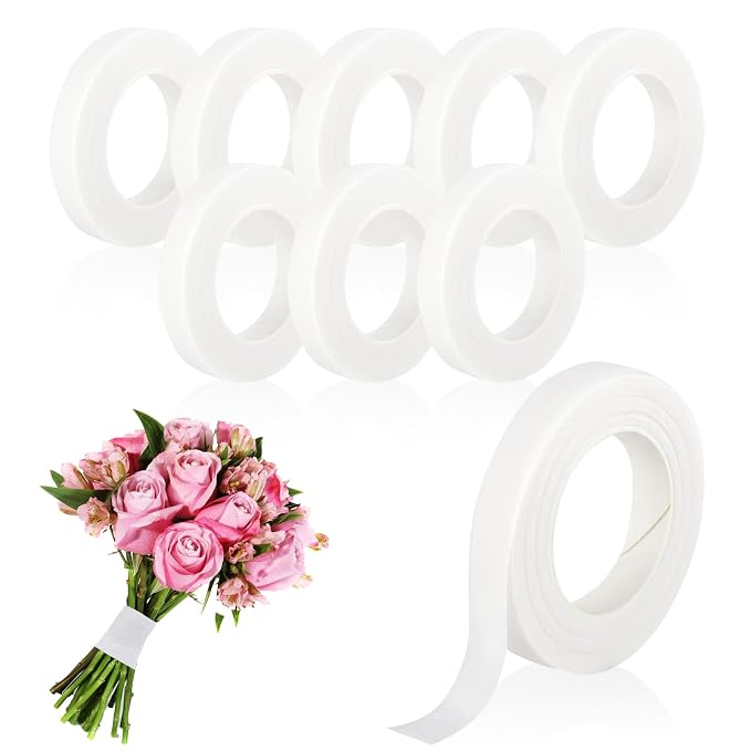 Phinus 9 Rolls Floral Tape, 1/2 Inch x 30 Yard Flower Tape, Bouquet Stem by Phinus