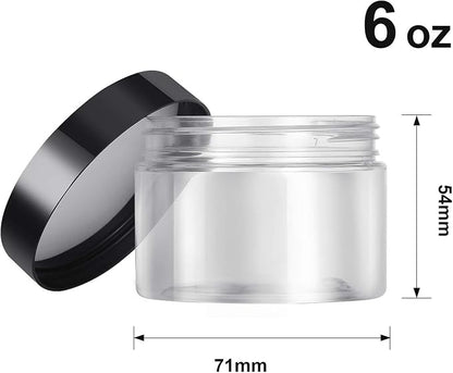 SATINIOR 12 Pack 6 oz Plastic Container Jars - Image 2