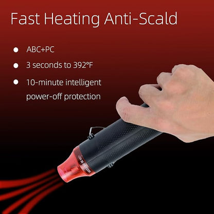 Heat Gun for Crafting, 110V 300W Handed Hot Air Gun, 3.28FT Ultra-Long Cable - Image 4