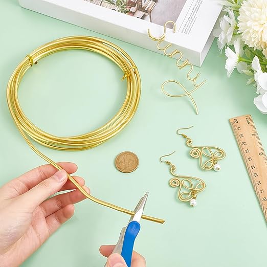 BENECREAT 9.84 Feet Bare Solid Brass Wire, 6 Gauge Round Soft Brass Wire Pure - Image 3