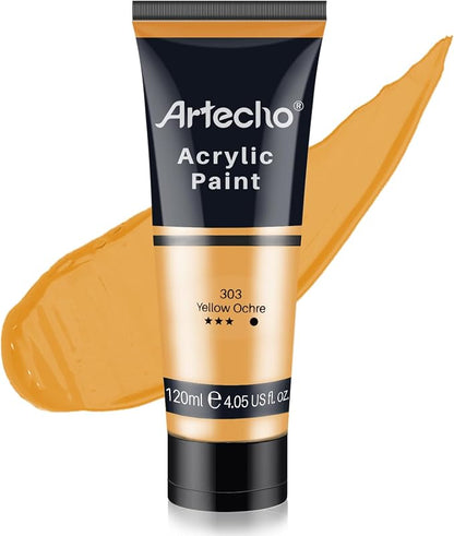 Artecho Yellow Acrylic Paint, Art Craft Paints by Artecho