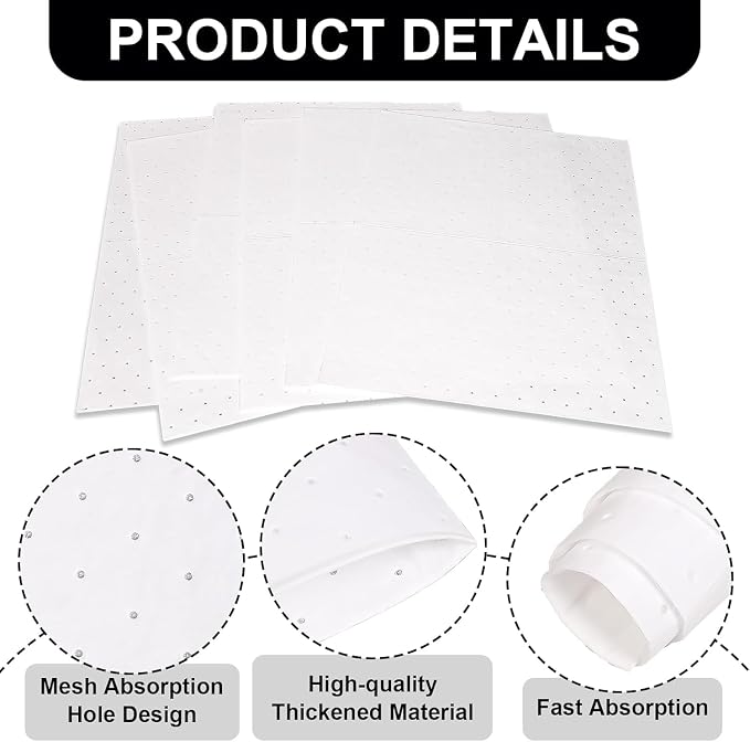 Oil Absorbent Pads, Heavyweight Dimpled Oil Spill Mat - Image 4