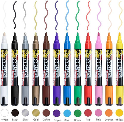 TRANSON 12 Colors Permanent Paint Markers - Image 8