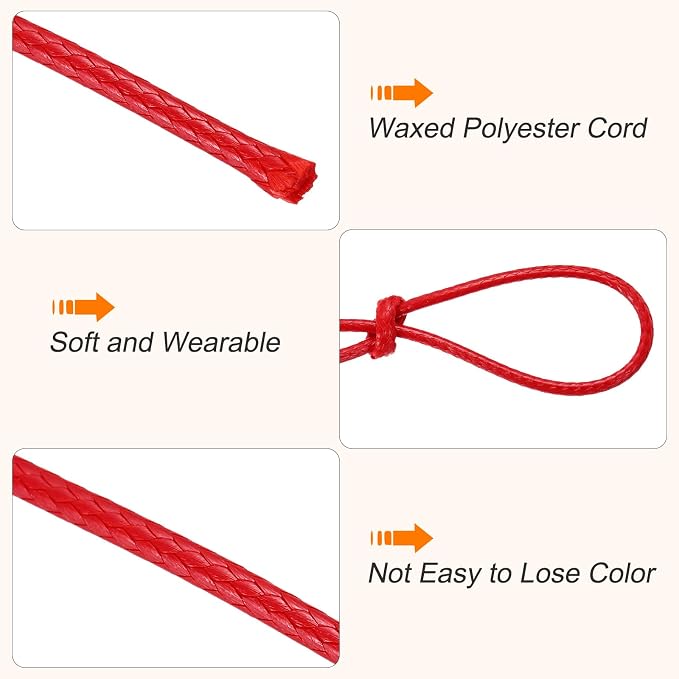 MECCANIXITY Waxed Cord 1.5mm Waxed Thread 87 Yard Wax String Leather Cord - Image 3