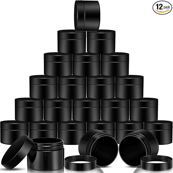 SATINIOR 12 Pack 2 oz Plastic Container Jars by SATINIOR
