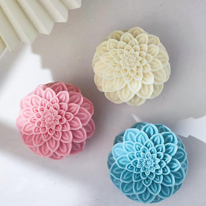Nasturtium Ball Candle Silicone Mold Lotus Petal Flower Soap Mold - Image 7