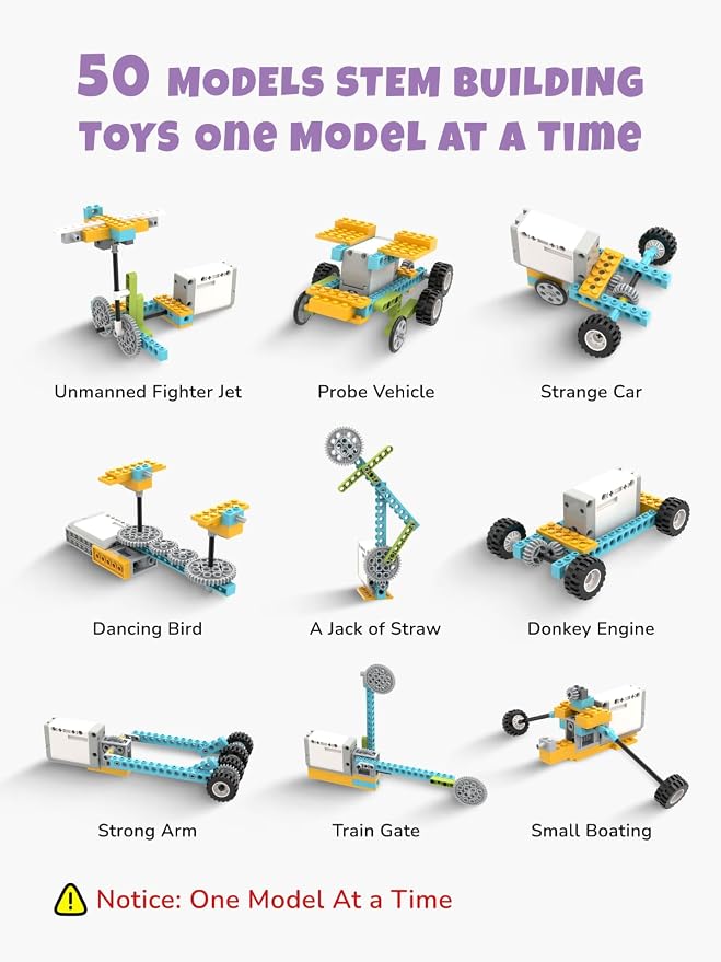 50-in-1 STEM Building Toys for Kids Aged 6-12: 50 Models Science Educational - Image 2