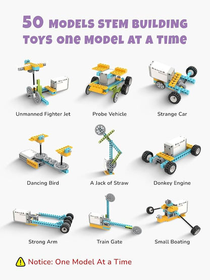 50-in-1 STEM Building Toys for Kids Aged 6-12: 50 Models Science Educational - Image 2