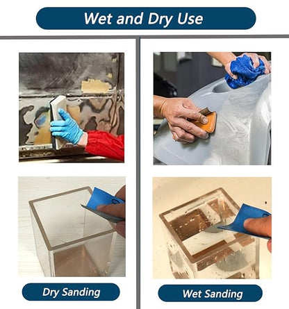 60 Pcs 9x3.6 Inch 8 Grit Mixed Packing Wet and Dry Sandpaper Sheets, - Image 5