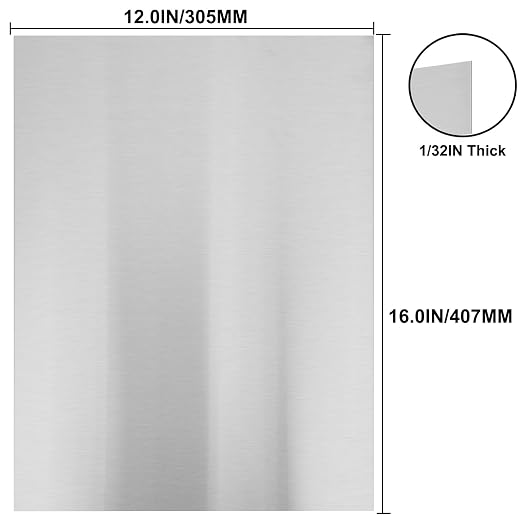 430 Stainless Steel Sheet Metal 12" x 16" x 1/32" Inch Metal Plates - Image 3