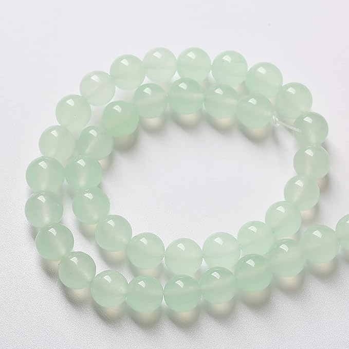 4mm 90pcs Natural Green Jade Chalcedony Beads Energy Healing Power Stone Beads - Image 5