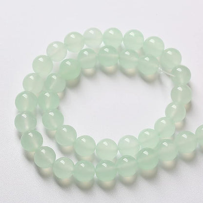 6mm 60pcs Natural Green Jade Chalcedony Beads Energy Healing Power Stone Beads - Image 5