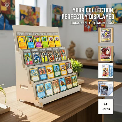 Wood Graded Card Display Stand for Collectors & Flippers - Image 6