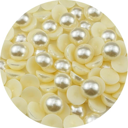 100pcs 18mm Half Pearls for Crafts Flatback Half Round Pearl Beads for Jewelry by Unknown