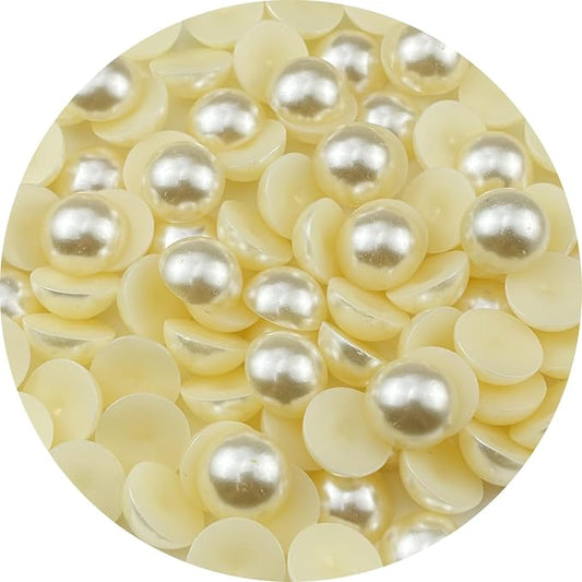 100pcs 18mm Half Pearls for Crafts Flatback Half Round Pearl Beads for Jewelry by Unknown