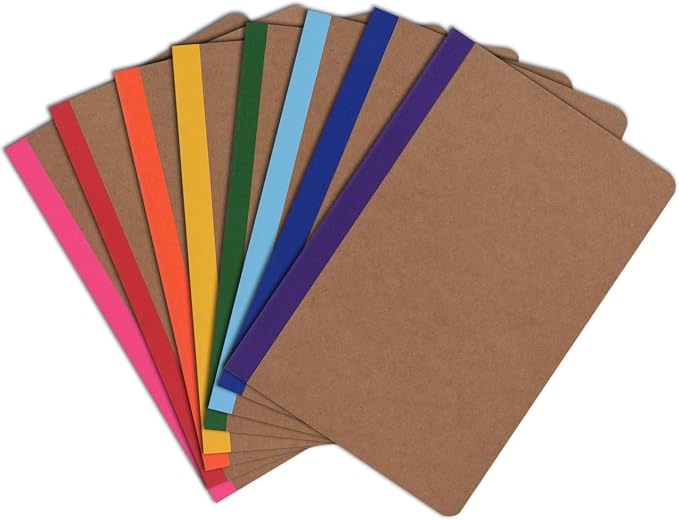 ZCZN 8 Pack Colorful Lined Notebooks Bulk, A5 Journals by ZCZN