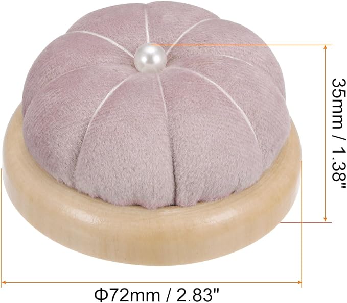 HARFINGTON Wooden Base Pin Cushion Japanese Style Cute Needle Holder - Image 2