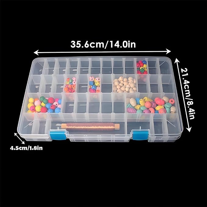 24 Grids Clear Plastic Organizer Box - Image 6