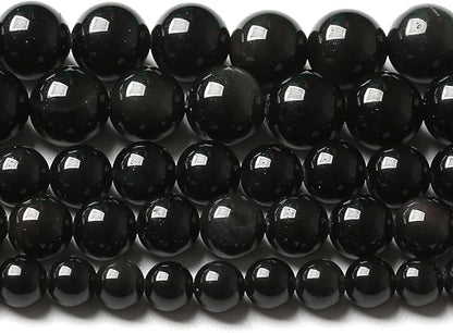 4MM 180pcs Natural Black Obsidian Stone Energy Healing Beads Round Loose Beads - Image 3