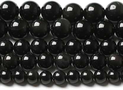 8MM 90pcs Natural Black Obsidian Stone Energy Healing Beads Round Loose Beads by Unknown
