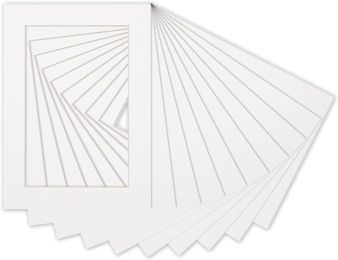 Pack of 25 Acid Free 8x10 Mats Bevel Cut by Poster+Palooza