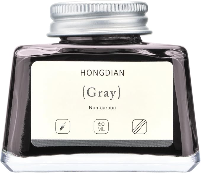 Hongdian Fountain Pen Bottled Ink Gray, 60ml Fountain Pen Ink Bottled - Image 3